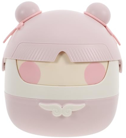 Cabilock Mini Corbeille à Papier de Bureau Kawaii 1,5l avec Couvercle Rabattable Étanche, Plastique Facile à Nettoyer, pour Bureau, Chambre D’élève et Petit Espace, Accessoire Déco