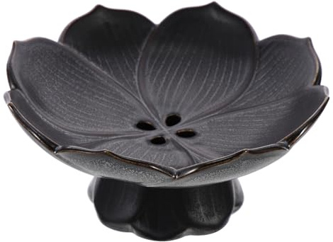 SHINEOFI Corbeille à Fruits Céramique Lotus à Pied Plateau Snack Décoratif Léger et Portable pour Fruits et Apéritifs Design Élégant pour Table et Cuisine