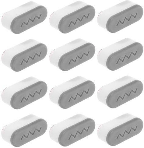 FOYTOKI Kit de 12 Butoirs Rehausseurs Universels en Silicone pour Siège de Toilette Coussins Anti-Éclaboussures et Antidérapants Compatibles Bidet Installation Facile pour Salle de