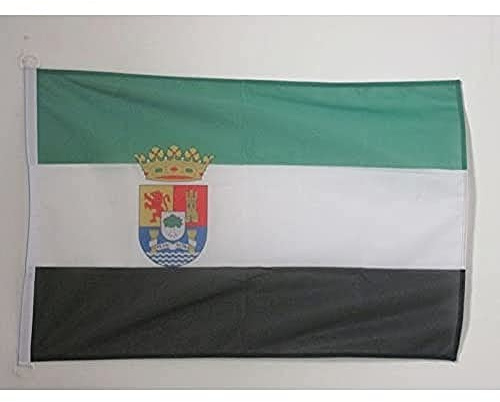 AZ FLAG Bandera Nautica de Extremadura 45x30 cm - Pabellón de Conveniencia Extremeña 30 x 45 Cm, Bandera de Barco con anillas | Uso exterior y náutico Enseña náutica extremeña resistente a la intemperie con costuras dobles y bordes reforzados