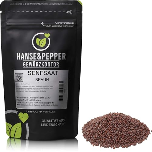 500g Senfsaat braun schwarz ganz Senfkörner Natur Gewürz geprüfte Qualität - Pro Serie