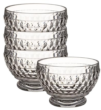 Villeroy & Boch 4er Set Dessertschalen Boston klar D. 11,4cm Kristallglas