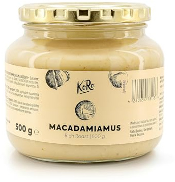 KoRo - Crema di noci di Macadamia tostate 500 g - 100% noci di Macadamia - spalmabile senza zucchero e senza olio, pasta di frutta secca senza glutine, per dolci, gelati e muesli