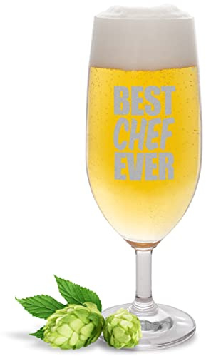 JUNIWORDS Biertulpe mit Gravur, BEST CHEF EVER, Bierglas (1007200)