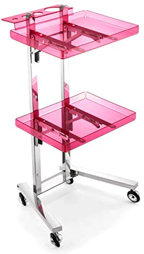 Friseur Trolley,Friseurwagen Gold Aluminium Rollen Salon Wagen mit4-5 Schubladen und 1 Metallring Fünf-Fuß-Freilauf für Salons Geschäfte Sanitätshäuser und Zahnärzte Schwarz
