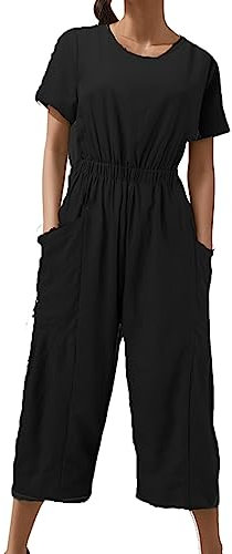 Jumpsuit Damen Elegant Sommer Hosenanzug,Jeansoverall Schwarz,Lässiger Jumpsuit Damen,Minikleid Grün,Jumpsuit Dunkelblau,Jumpsuit Damen Sportlich Elegant,Jumpsuit Neckholder Rückenfrei