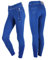 NETPROSHOP Bequeme Kinder Reithose mit Kontrastnähten und Kniebesatz Blau Gr.140 oder 152, Kindergroesse:152, Farbe:Blau