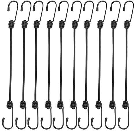 Sanrolax 100cm Spanngummi mit Haken,10 Stück Metall und Gummimaterialien Expander mit Haken, Garten Camping Outdoor Aktivitäten spanngurte mit Haken