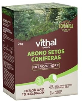 Abono para setos y coniferas 2kg - Vithal Garden. Apto para agricultura ecológica. Liberacion controlada. Sin olor.