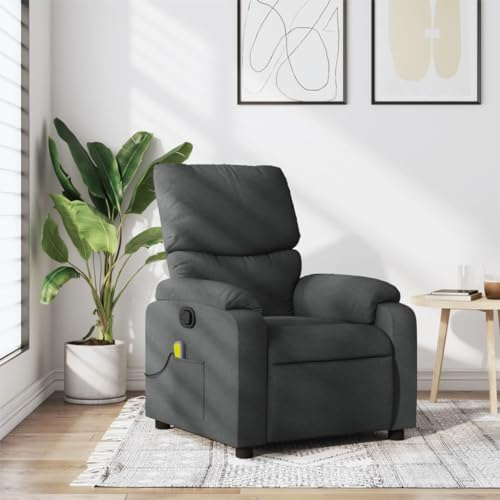 Festnight Fernsehsessel Massagesessel Liegesessel Verstellbar Relaxsessel mit Liegefunktion Massage Sessel Liegen TV Sessel Wohnzimmer Einzelsofa Massagestuhl Max 110 kg Dunkelgrau