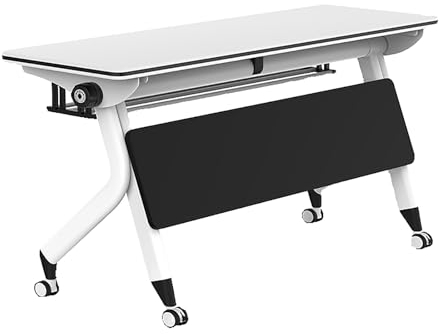 MTSYXYM Klappbarer Computertisch mit Rollen,Schreibtisch Faltbar Computertisch mit drehbarer Rollen,Portable Schreibtische Klappbar,Platzsparend und Mobiler,für Büro.(Size:120 * 40cm)
