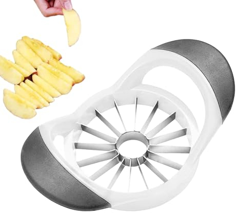 Cortador de manzanas de acero inoxidable | separador de manzanas para cortar | Curador de frutas multifuncional | 16 rebanadas cortador de frutas | Descorazonador de frutas de acero inoxidable –