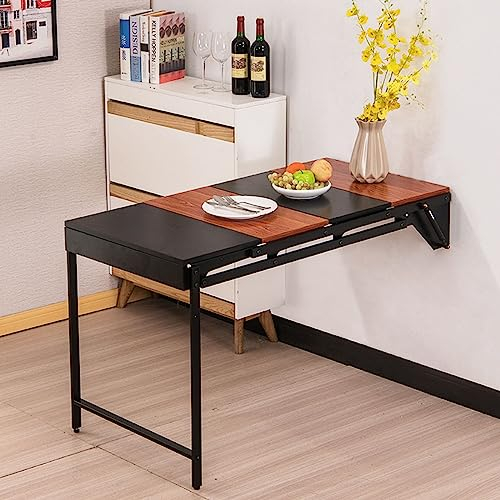 Wandklapptisch Massivholz-Klapptisch Wandklapptisch Holz-Wandarbeitstisch Wandklapptisch Wandmontagetisch Büro-Klapptisch Küchentisch, Heim-Esstisch für Küche, Balkon, Wohnzimmer(Patchwork B)
