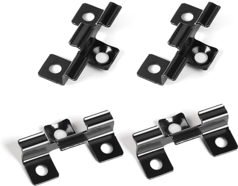SUPAWAY 100 Stück WPC Fliesen Clips Klammer 6,5 mm Dielen Befestigungsclips Edelstahl-Verbund-Clips für Montage von Terrassendielen WPC Terrassendielen Klemmbereich 6,5 mm, Schwarz