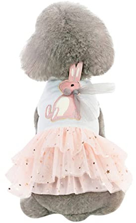 Levemolo Hundekleid Aus Baumwolle Tutu-Rock Hübsche Einteilige Hundekleidung Für Frühling Und Sommer Zum Spazierengehen Outdoor-aktivitäten