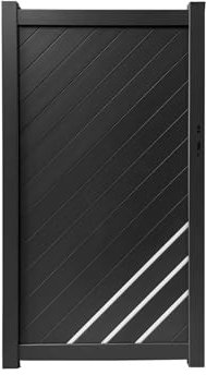 Portillon/Portail PORTO en Aluminium Extérieur Gris Anthracite RAL 7016, Hauteur 1,80 mètres, Largeur 15 cm, Garantie 10 ans BPM DISTRIBUTION (PORTILLON PORTO 1.80 METRES)