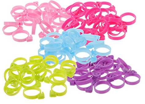 DECHOUS 100pcs Decorating Bag Retaining Ring Reusable Piping Bag Ties Pastry Clips for Icing for Cake Decorating and Baking Pastry Supplies