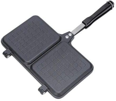 Hot Sandwich Maker - Toasted Sandwich Maker | Double Panel Stove Sandwich Toaster With Handle, Non-Stick Frying Pan, Stove Grill Pan, Bread Toaster, BBQ Accessories For Camping BBQs