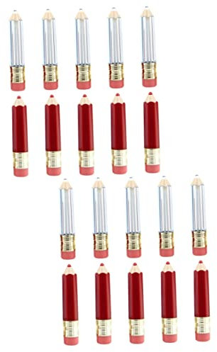 Ipetboom 20stücke Leere Lippenbalsam-behälter Lippenstift- Stiftform Transparente Und Rote Für Selbstgemachten Und Lippenpflege