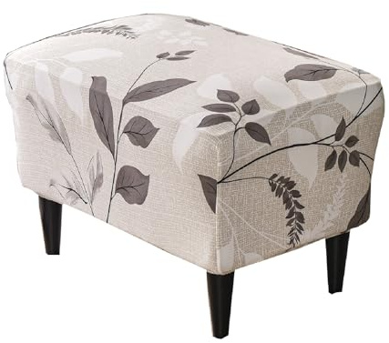 CRFATOP Large Ottoman Chair Cover, Rectangle Storage Stool Slipcovers