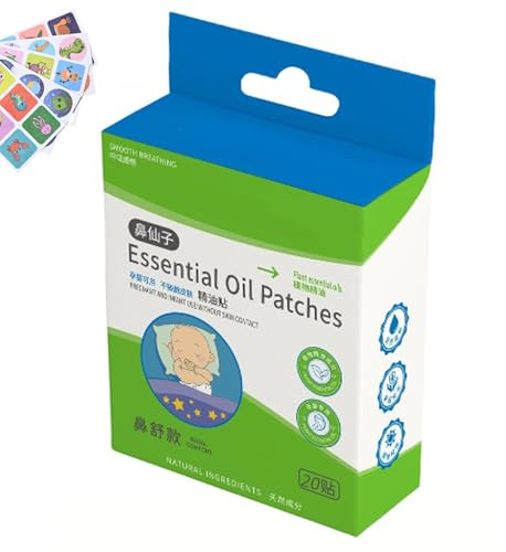 Baby Nose Plaster, Against Nasal Congestion, Natural Plasters for Congestion Elimination, Cough-Relieving Plaster, Sleeping Plaster for Children from 6 Months, Makes Breathing Easier, Better Sleep