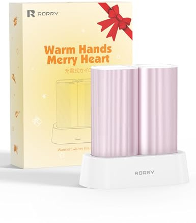 RORRY Handwärmer Elektrisch, 10000mAh Magnetische 2er-Pack, 4 Heizmodi 360° Rundum-Heizung Handwärmer Wiederaufladbar für Outdoor Camping Jagd Geschenke für Männer und Frauen