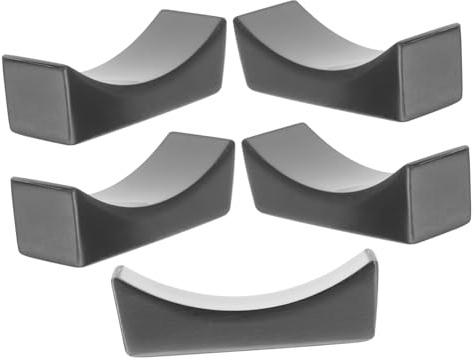CIYODO 5 Pezzi Supporti per Bacchette in Acciaio Nero Posate da Tavola Antiscivolo Fermaposate per Bacchette Cucchiaio e Forchetta Decorazione Desktop