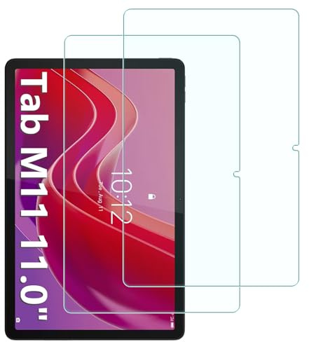 Joogee Lot de 2 Verre Trempé Compatible pour Lenovo Tab M11/ Tab K11/ Idea Tab 2025 11 Film Protection Écran Compatible pour Lenovo Tab M11 (TB-330FU/331FC/330XU/336FU) 9H Dureté Anti-Rayures