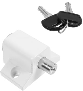 COOLHIYA Adjustable Zinc Alloy Window Sash Stopper Lock with Key Sliding Door Security Lock for Safety and Anti-Theft Protection Rustproof Window for Enhanced Ventilation and Family Safety
