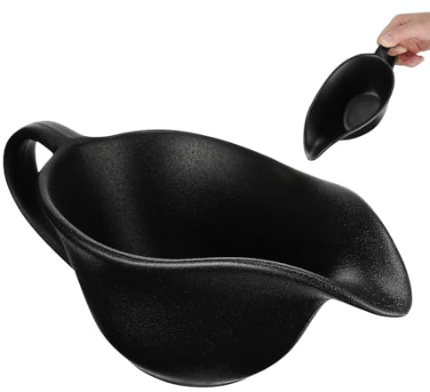 SHINEOFI Porcelain Spout Mixing Bowl Gravy Boat for Steak Sauce Handy Serving Bowl for Eggs Milk and Sauces Smooth Surface Drainage Cup for Kitchen Use and Everyday Serving