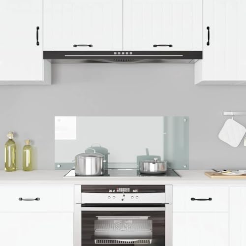 Mokuyary Kitchen Backsplash Transparent 100 x 40 cm Tempered Glass Splashbacks for Cookers, multiple sized kitchen splashbacks for walls