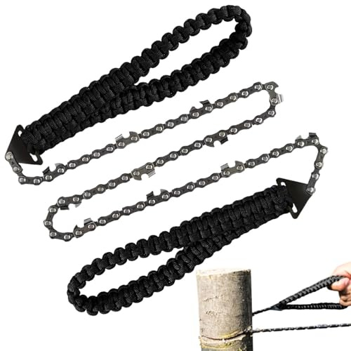 Bag Chainsaw - 11-Tooth Backpack Equipment, Rope Saw for Branches - For Construction, Home, Outdoor, Backpacking, Lumbering, Woodworking, Landscaping and Survival
