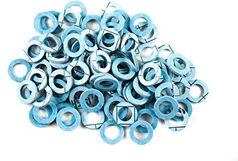 Aramid-Flachdichtung, 3/8 Zoll, 14,5x9x2 mm, 100 Stück, bis 350 °C | Aramidverstärkte Dichtung für Gas- und Heizungsanlagen; kurzzeitig bis 350 °C und bis 100 bar.