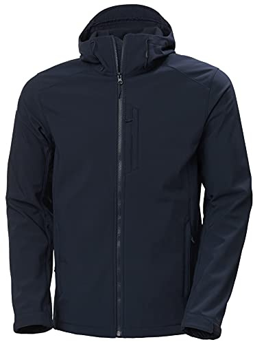 Helly Hansen Hombres Chaqueta con capucha Paramount Softshell JKT, Azul Marino, L