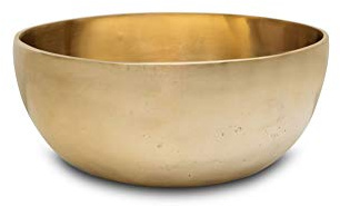 XDrum Therapeutic Klangschale Ton G / 1100 g, Gestimmt auf Ton G | Handgehämmerte Klangschale für Halschakra (Vishuddha), Harmonisiert die Energie und unterstützt Blockadenlösung, Farbe: gold