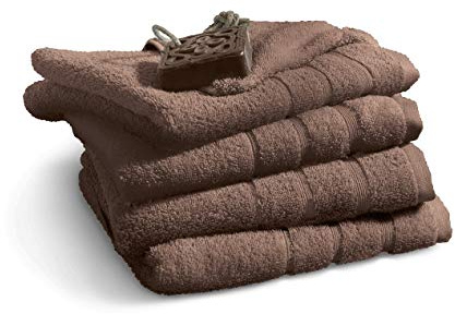 jilda-tex Ocean Safe Handtuch Duschtuch Badematte Set 500GSM 100% Bio-Baumwolle 100% biologisch abbaubar GOTS Cradle to Cradle Gold Fair Wear Foundation (4er-Set Handtuch (4X 50x100 cm), Taupe)
