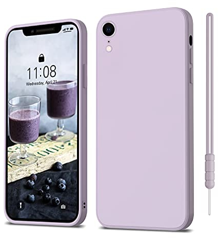 ORDA für iPhone XR Hülle Silikon Case, Handyhülle für iPhone XR Ultra Dünn Slim mit Microfiber, Kratzfeste Rundumschutz Case Schutzhülle Hülle für iPhone XR 6.1'' Lavendel Lila