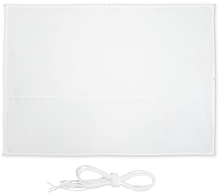 Relaxdays Tenda da Sole per Esterni Rettangolare, 2,5 x 3,5 m, Idrorepellente, Anti UV, Terrazza e Giardino, Bianca