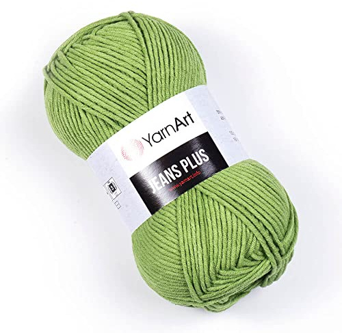 YarnArt Jeans Plus - Hilo de mezcla de algodón suave para bebé, 55% algodón, 45% acrílico, 100 g, 160 m, grosor del hilo: 4 (1 madeja) (69)