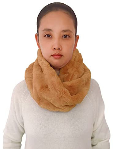 Lina & Lily Winter Loop Schal Snood Damen aus Kunstpelz