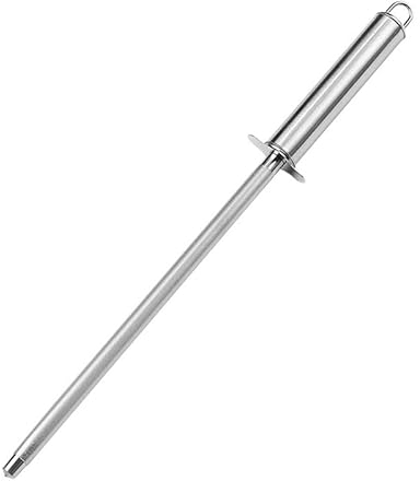 8 Knife Sharpening Steel, Knife Steel for Kitchen, Fine Knife Sharpener | Rod Length 20cm, 30cm in Total