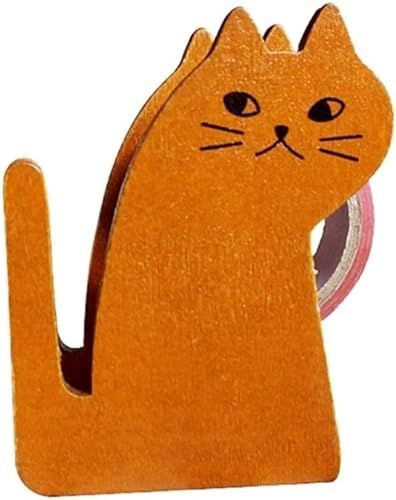 Paketklebebandabroller, Klebebandabroller, schöner, langlebiger Büro-Klebebandschneider aus Holz, Washi-Aufbewahrungsorganisator, selbstklebender Rollenhalter, Zuschnitt (Farbe: Wal) (Farbe: Wal) (Far