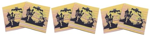 minkissy 60 Stk Halloween-servietten Partyzubehör Aus Papier Für Halloween Papierservietten Für Getränke Besteck Cocktailservietten Mit -motiven Geschirr Taschentuch Drucken