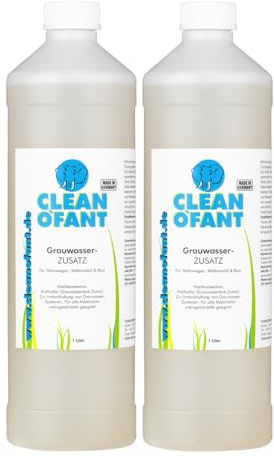 CLEANOFANT Öko-Grauwasser Zusatz 2 x 1 Liter - Mikrobiologisches Hochkonzentrat für Abwassertank, Rohre & Siphon - Baut Biofilm & Fett ab - Geruchsstopp für Wohnwagen, Wohnmobil & Boot