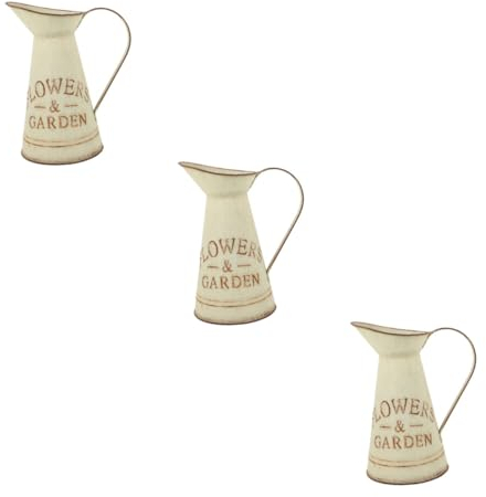 BESPORTBLE 3pcs Metal Flower Bucket Planting Bucket Small Vases for Indoor Plants Metal Plant Pot