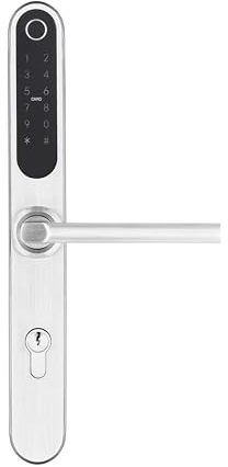 Serratura Smart con Maniglia Intelligente e Controllo via App TTLock – Apertura con Impronta Digitale, Codice o Smartphone – Serratura Elettrica con Cilindro per Porta Interna o Cancello Esterno- 92mm