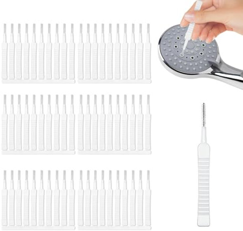 CPJJ Set 60 Cepillos de Limpieza para Alcachofas de Ducha y Más Limpieza Eficiente de Pequeños Orificios Mango Antideslizante Herramienta Multiusos