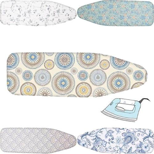 YFQYRB 92x33cm 97x33cm 110x35cm 122x38cm Copriasse da Stiro E Imbottitura Universale, Ricambio Copri ASSE da Stiro con Imbottitura Spessa Copertura per ASSE da Stiro(Desert Rose,43x14inch)