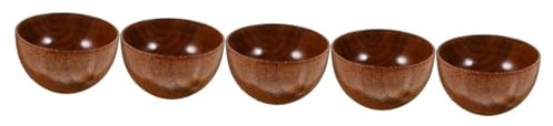 IMIKEYA 5 Stück Holzschale Obstschale Holz Salatschüsseln Obstschalen Servierschalen Servierschale Schalen Für Küche Salat Servierschale schalen Obstschale Für Küchentheke