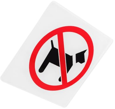 Letrero de Aviso Comercial de Prohibido Mascotas 15x15 Cm